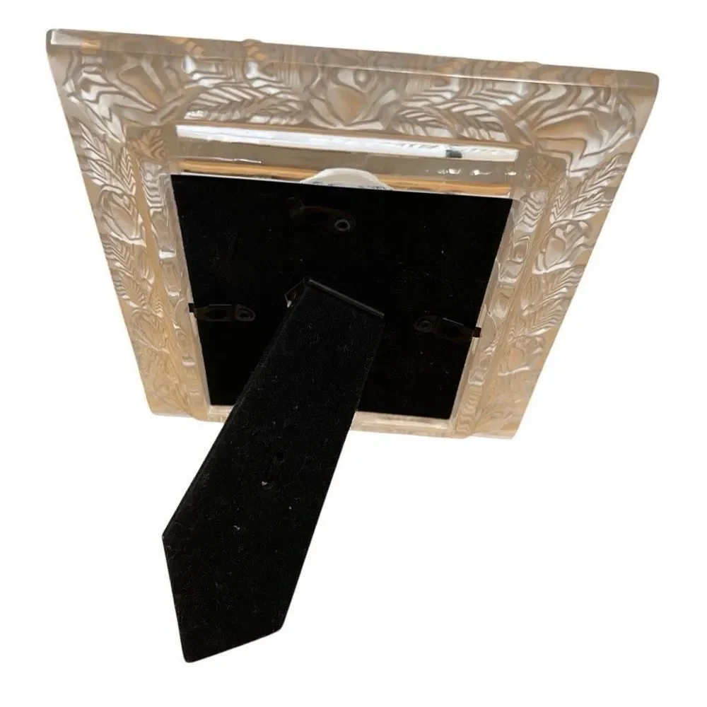 Holson Vintage Heavy Glass Roses Custom Designed Picture Frame 3x5